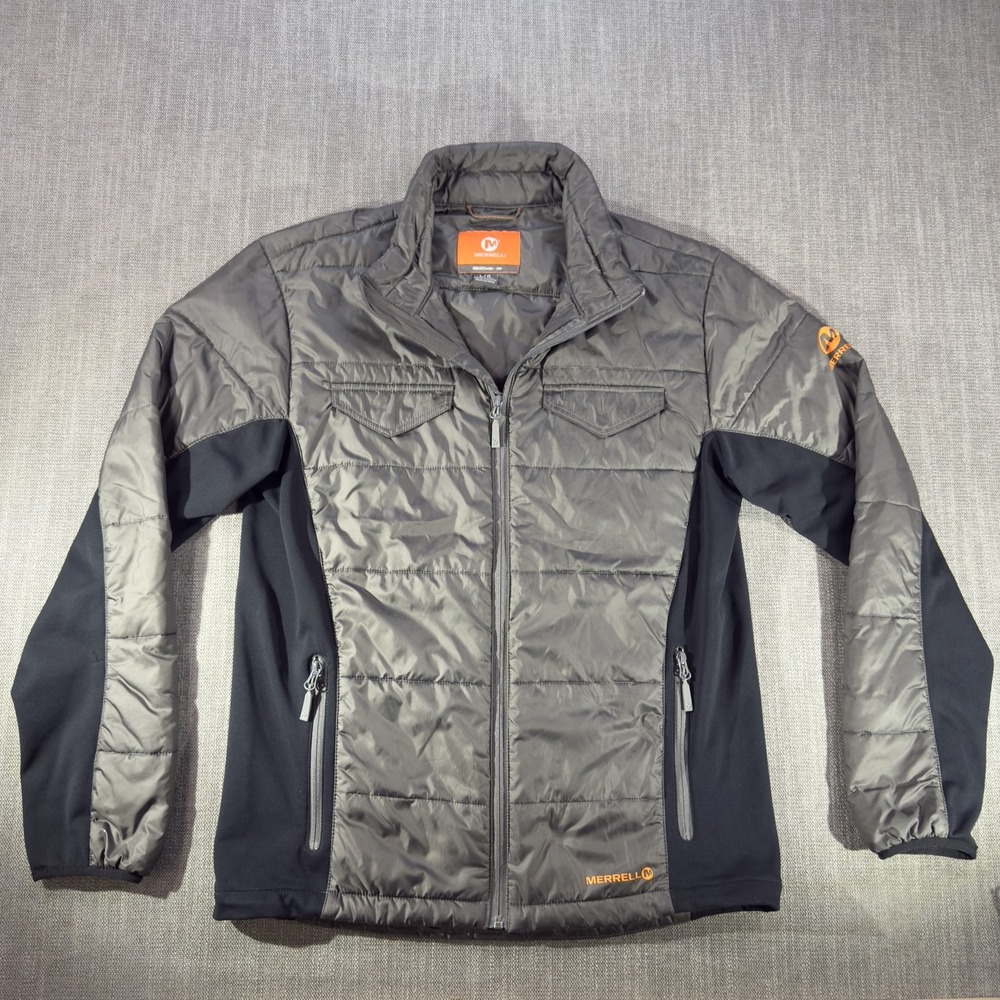 Merrell Jacket Mens Large Gray M Select Warm Dry Full Zip Softshell Hiking